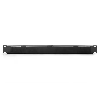 DIGITUS 1U Kabeldurchführungsbürstenleiste 44x483x11 mm, Bürstengröße 27x423 mm, Farbe schwarz (RAL 9005)