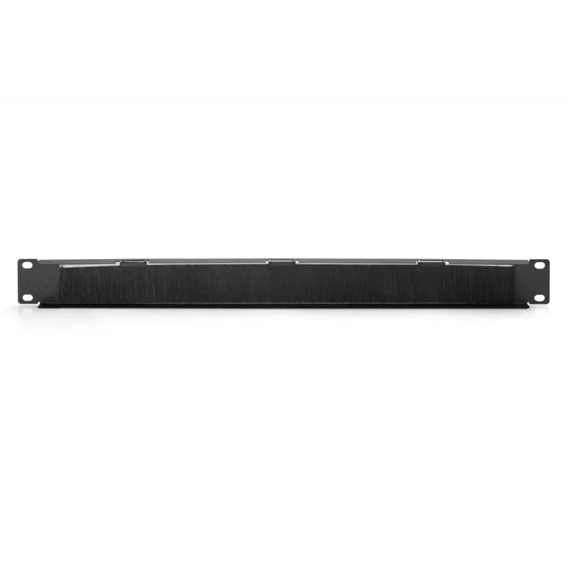 DIGITUS 1U Kabeldurchführungsbürstenleiste 44x483x11 mm, Bürstengröße 27x423 mm, Farbe schwarz (RAL 9005)