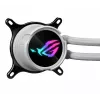 Flüssigkeitskühlungsset ASUS ROG Strix LC III 360 ARGB White Edition — 360-mm-Radiator, 3x 120-mm-ARGB-Lüfter, LCD-Anzeige, Kupferboden