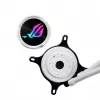 Flüssigkeitskühlungsset ASUS ROG Strix LC III 360 ARGB White Edition — 360-mm-Radiator, 3x 120-mm-ARGB-Lüfter, LCD-Anzeige, Kupferboden
