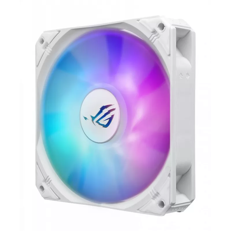 Flüssigkeitskühlungsset ASUS ROG Strix LC III 360 ARGB White Edition — 360-mm-Radiator, 3x 120-mm-ARGB-Lüfter, LCD-Anzeige, Kupferboden