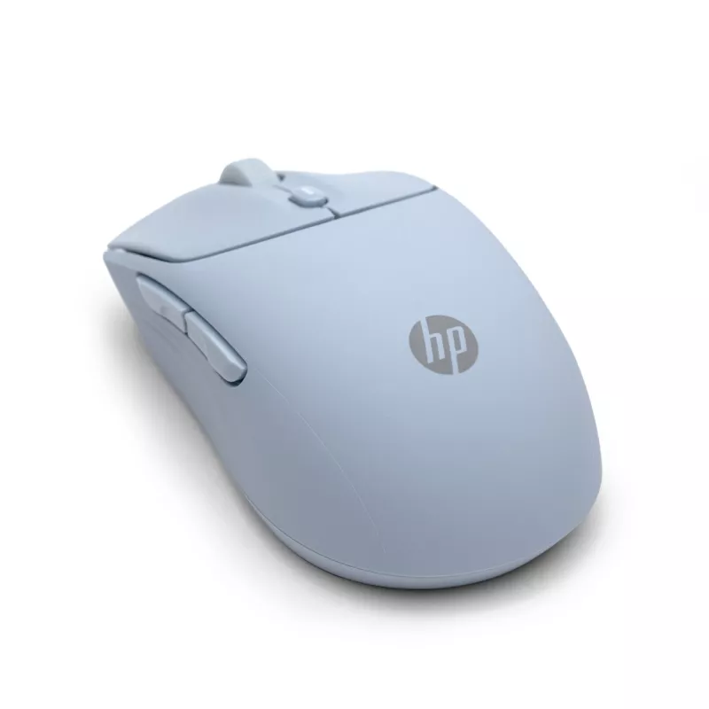 HP 400 Leise blaue kabellose Maus, beidhändig, RF Wireless + Bluetooth, 6000 DPI, Blau