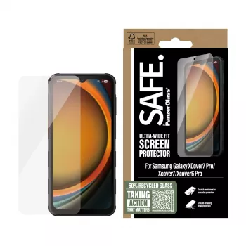 PanzerGlass SAFE. by ® Displayschutz Samsung Galaxy Xcover7 Pro | Xcover7 | Xcover6 Pro | Ultra-Wide Fit