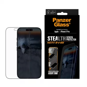 PanzerGlass ® Stealth Screen Protector iPhone 17 Pro | Ultra-Wide Fit mit FASTFIT IN-A-BOX