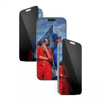 Bildschirmschutz PanzerGlass 2-Wege-Sichtschutz für iPhone 17 Pro Max — gehärtetes Glas, Ultra-Weit-Passform, EasyAligner