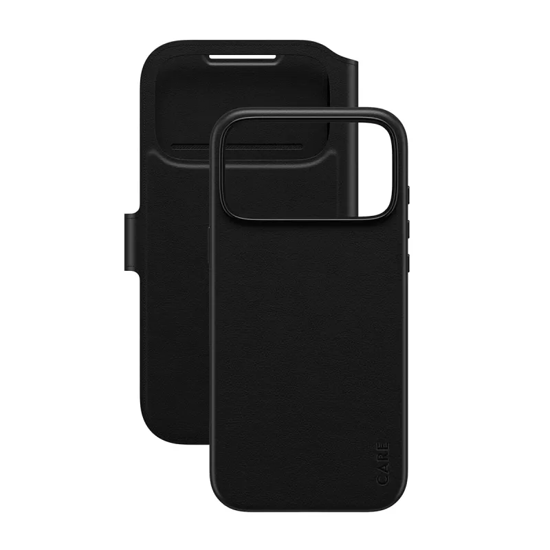 Schützende Zwei-in-Eins-Handyhülle mit Kartenfach PanzerGlass CARE Feature Case Tango mit MagSafe für iPhone 17 Pro Max, schwarz
