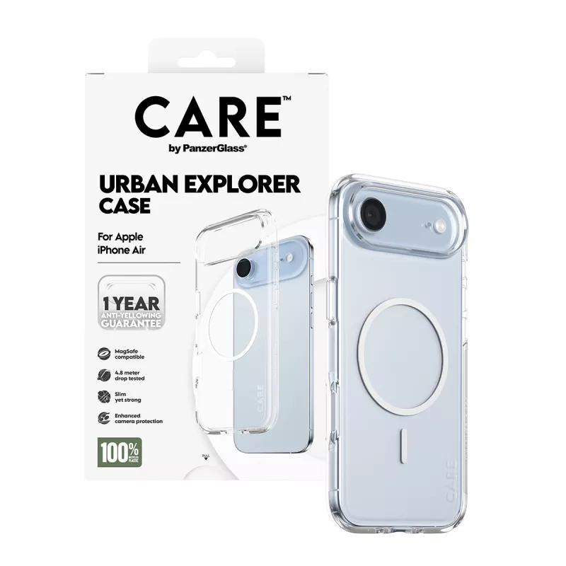 Cover PanzerGlass CARE by Flagship Case Transparent Urban Explorer White MagSafe iPhone 17 Air