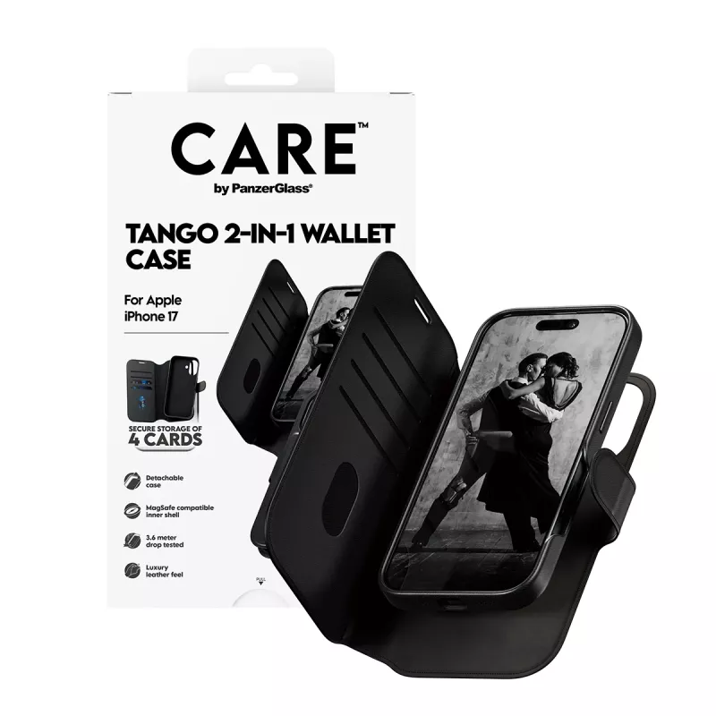 PanzerGlass CARE™ by ® Tango 2-in-1 Brieftaschen-Hülle mit MagSafe iPhone 17