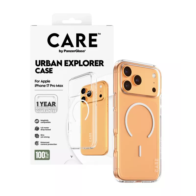 Cover PanzerGlass CARE by Flagship Case Transparent Urban Explorer White MagSafe iPhone 17 Pro Max