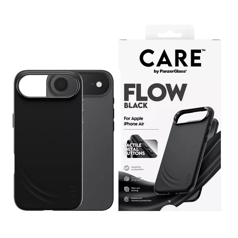 Schutzhülle PanzerGlass CARE™ Flow Case Schwarz mit MagSafe für iPhone Air
