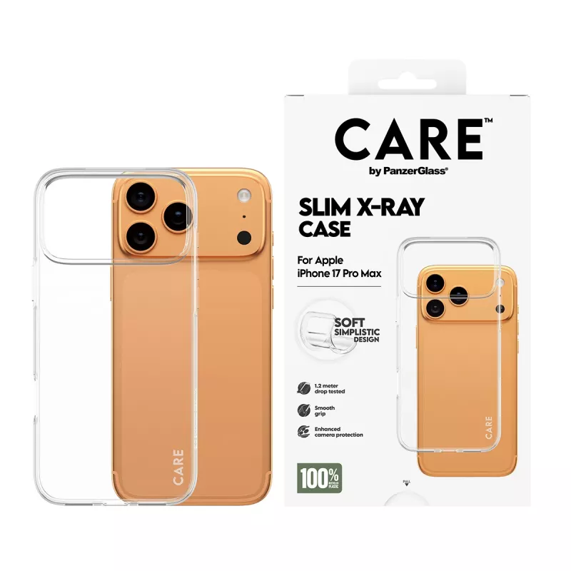 Schützende weiche Hülle PanzerGlass CARE modische Hülle transparent X-Ray für iPhone 17 Pro Max