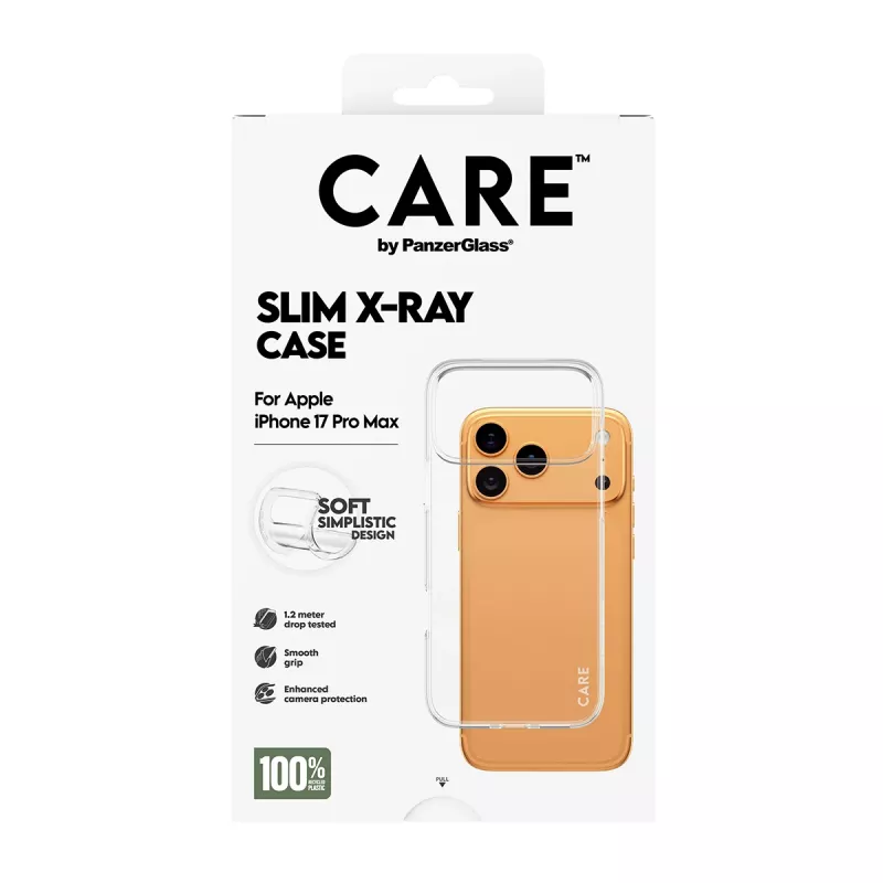 Schützende weiche Hülle PanzerGlass CARE modische Hülle transparent X-Ray für iPhone 17 Pro Max