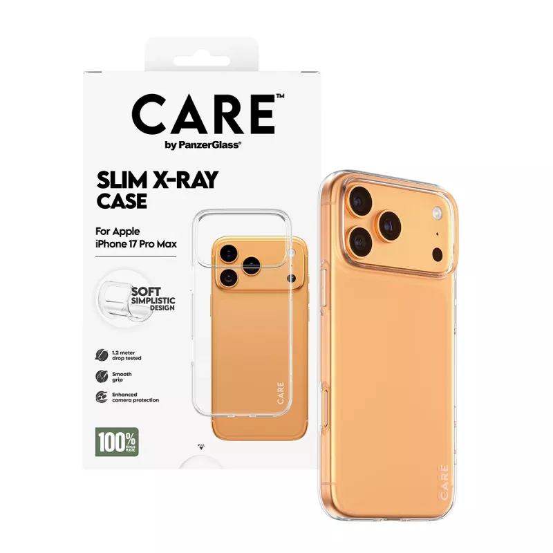 Schützende weiche Hülle PanzerGlass CARE modische Hülle transparent X-Ray für iPhone 17 Pro Max