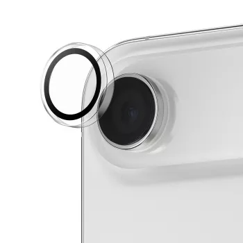 Kameraobjektivschutz PanzerGlass Hoops für iPhone Air — gehärtetes Glas & Silikon, transparent, 1 Stück