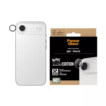 Kameraobjektivschutz PanzerGlass Hoops für iPhone Air — gehärtetes Glas & Silikon, transparent, 1 Stück
