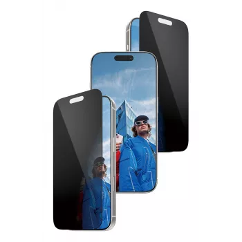 Displayschutzfolie PanzerGlass 2-Way Privacy für iPhone 17 Pro — Ultra-Wide Fit, gehärtetes Glas, Sichtschutzfilter, FASTFIT