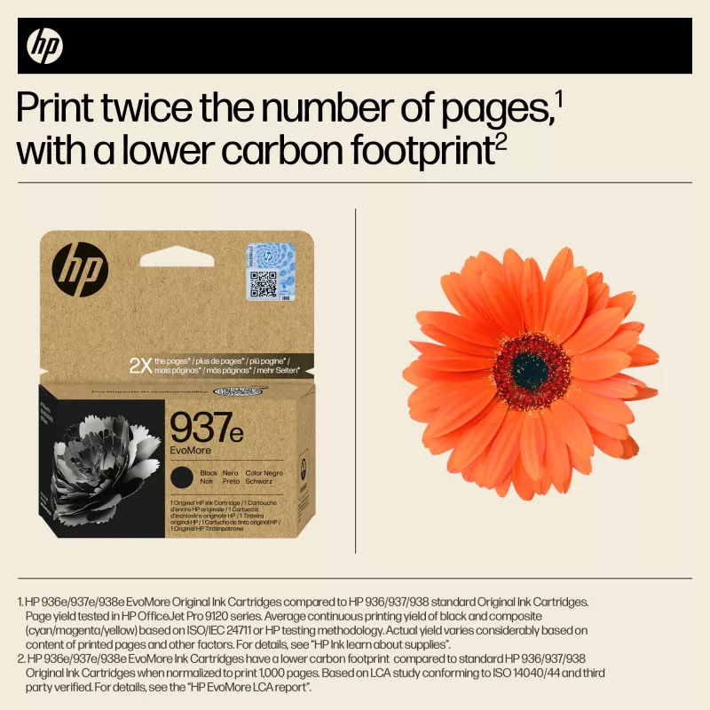 HP 937e EvoMore Schwarz Original Druckerpatrone
