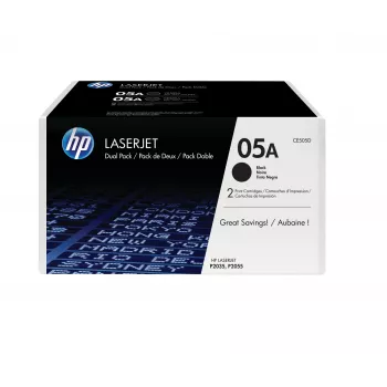 HP 05A 2er-Pack Schwarz Original LaserJet Tonerkartuschen, 4600 Seiten, Schwarz, 2 Stk.