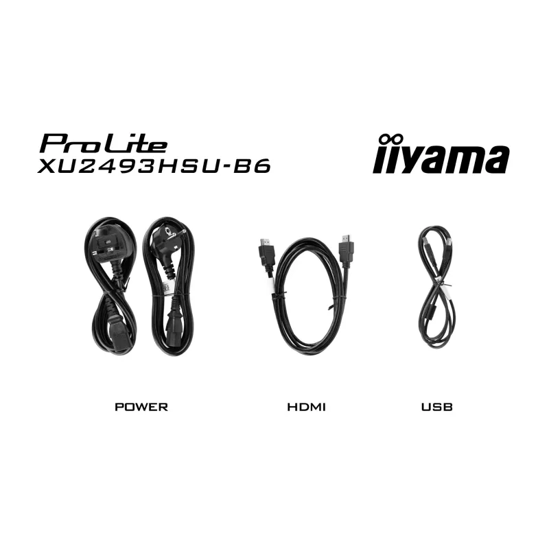 iiyama ProLite XU2493HSU-B7 Computer Monitor 60,5 cm (23,8 Zoll) 1920 x 1080 Pixel Full HD LED Schwarz
