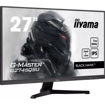 27 Zoll IIYAMA G-MASTER G2745QSU-B2 Gaming Monitor, 2560×1440 WQHD, IPS, 100 Hz, 1 ms, HDMI/DP, USB 3.2 Hub, Lautsprecher, VESA