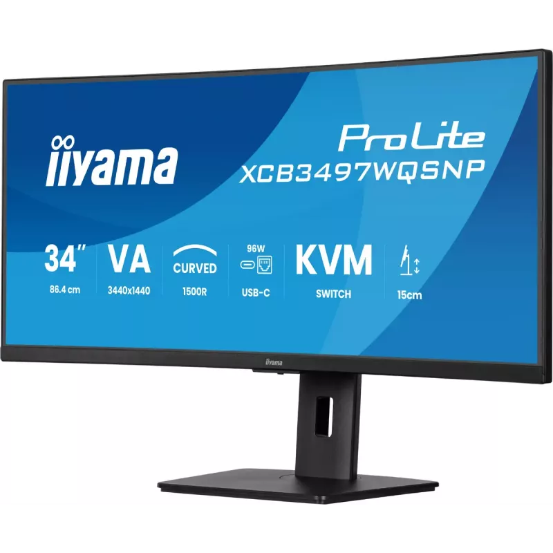 iiyama ProLite XCB3497WQSNP-B1 Computer Monitor 86,4 cm (34 Zoll) 3440 x 1440 Pixel UltraWide Quad HD LED Schwarz