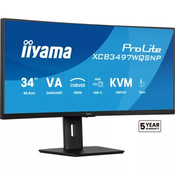 iiyama ProLite XCB3497WQSNP-B1 Computer Monitor 86,4 cm (34 Zoll) 3440 x 1440 Pixel UltraWide Quad HD LED Schwarz