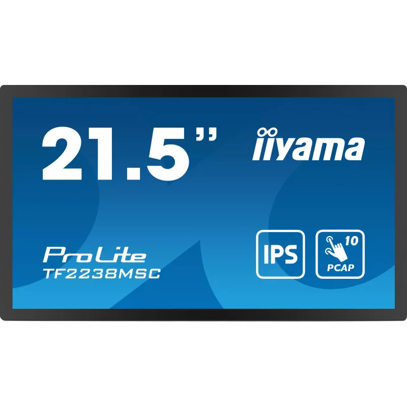 iiyama TF2238MSC-B1 Computer Monitor 53,3 cm (21 Zoll) 1920 x 1080 Pixel Full HD LED Touchscreen Schwarz