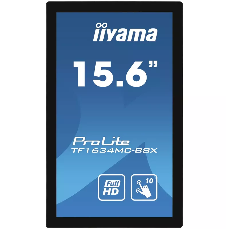 iiyama ProLite TF1634MC-B8X Computer-Monitor 39,6 cm (15,6 Zoll) 1920 x 1080 Pixel Full HD LED Touchscreen Multi-User Schwarz