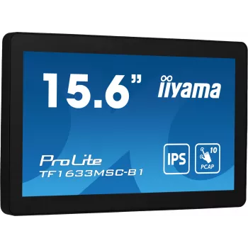 iiyama ProLite TF1633MSC-B1 Computer Monitor 39,6 cm (15,6 Zoll) 1920 x 1080 Pixel Full HD Touchscreen Schwarz