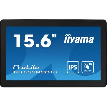 iiyama ProLite TF1633MSC-B1 Computer Monitor 39,6 cm (15,6 Zoll) 1920 x 1080 Pixel Full HD Touchscreen Schwarz