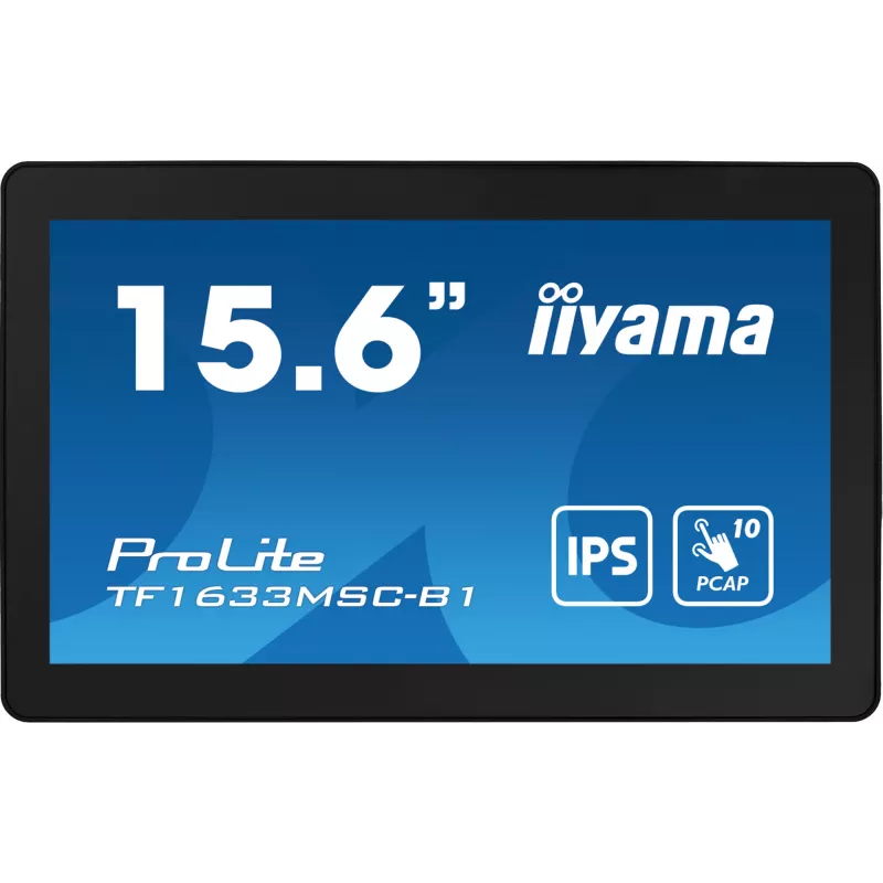 iiyama ProLite TF1633MSC-B1 Computer Monitor 39,6 cm (15,6 Zoll) 1920 x 1080 Pixel Full HD Touchscreen Schwarz