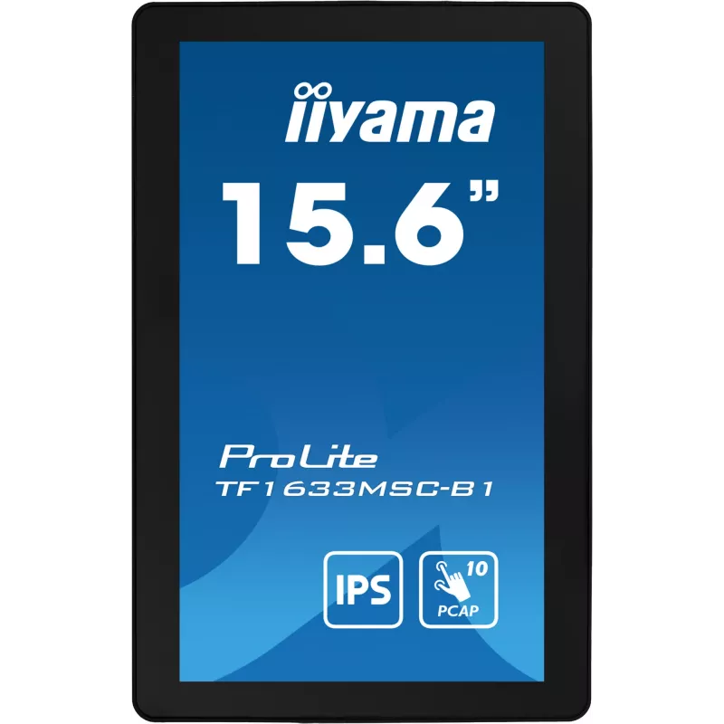 iiyama ProLite TF1633MSC-B1 Computer Monitor 39,6 cm (15,6 Zoll) 1920 x 1080 Pixel Full HD Touchscreen Schwarz