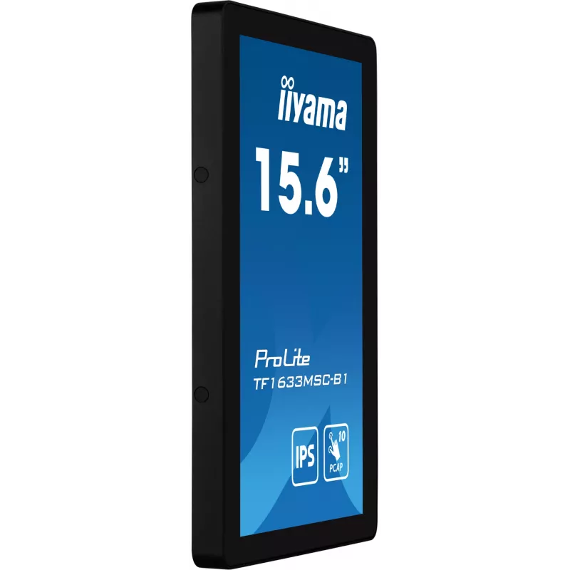 iiyama ProLite TF1633MSC-B1 Computer Monitor 39,6 cm (15,6 Zoll) 1920 x 1080 Pixel Full HD Touchscreen Schwarz