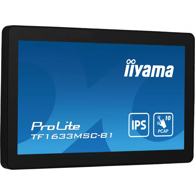 iiyama ProLite TF1633MSC-B1 Computer Monitor 39,6 cm (15,6 Zoll) 1920 x 1080 Pixel Full HD Touchscreen Schwarz