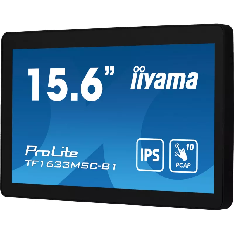 iiyama ProLite TF1633MSC-B1 Computer Monitor 39,6 cm (15,6 Zoll) 1920 x 1080 Pixel Full HD Touchscreen Schwarz