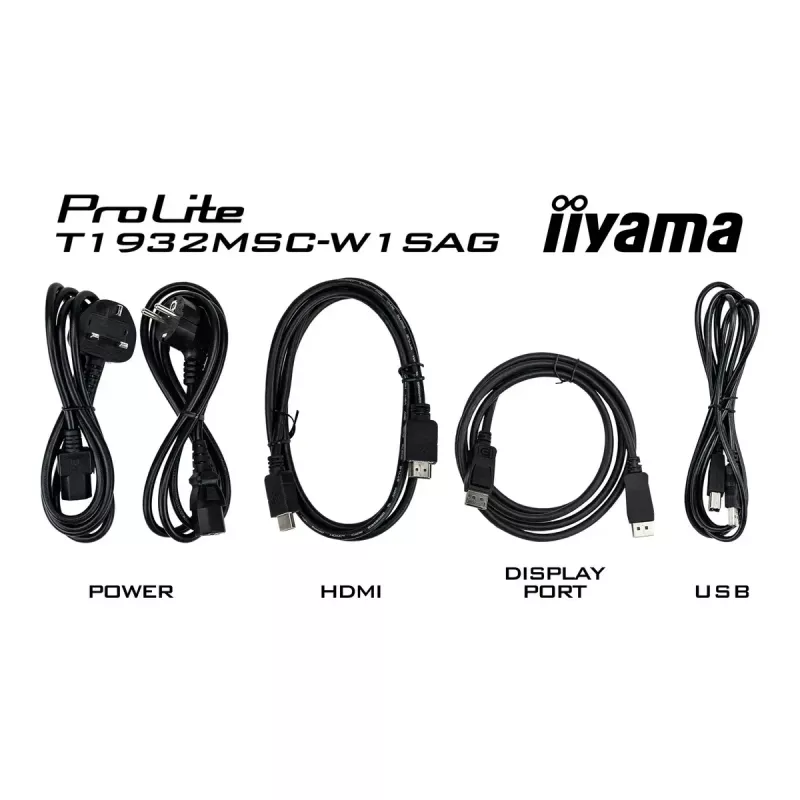 iiyama ProLite T1932MSC-W1SAG Computer-Monitor 48,3 cm (19 Zoll) 1280 x 1024 Pixel Full HD LED Touchscreen Tischplatte Weiß