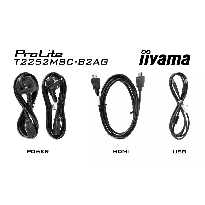 iiyama ProLite T2252MSC-B2AG Computer-Monitor 54,6 cm (21,5 Zoll) 1920 x 1080 Pixel Full HD LCD Touchscreen Schwarz