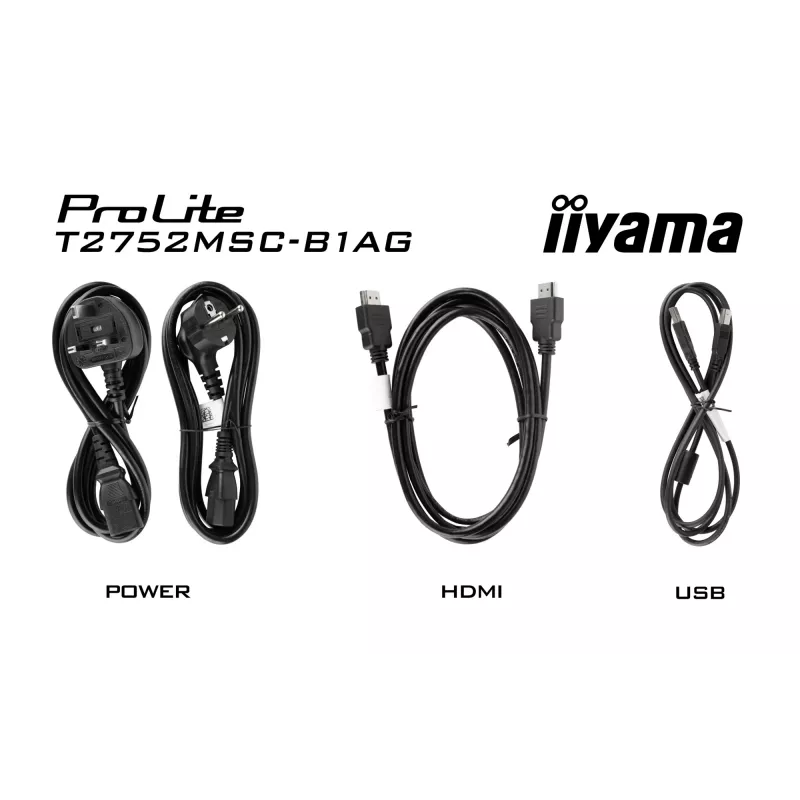 iiyama ProLite T2752MSC-B1AG Computer-Monitor 68,6 cm (27 Zoll) 1920 x 1080 Pixel Full HD LED Touchscreen Schwarz