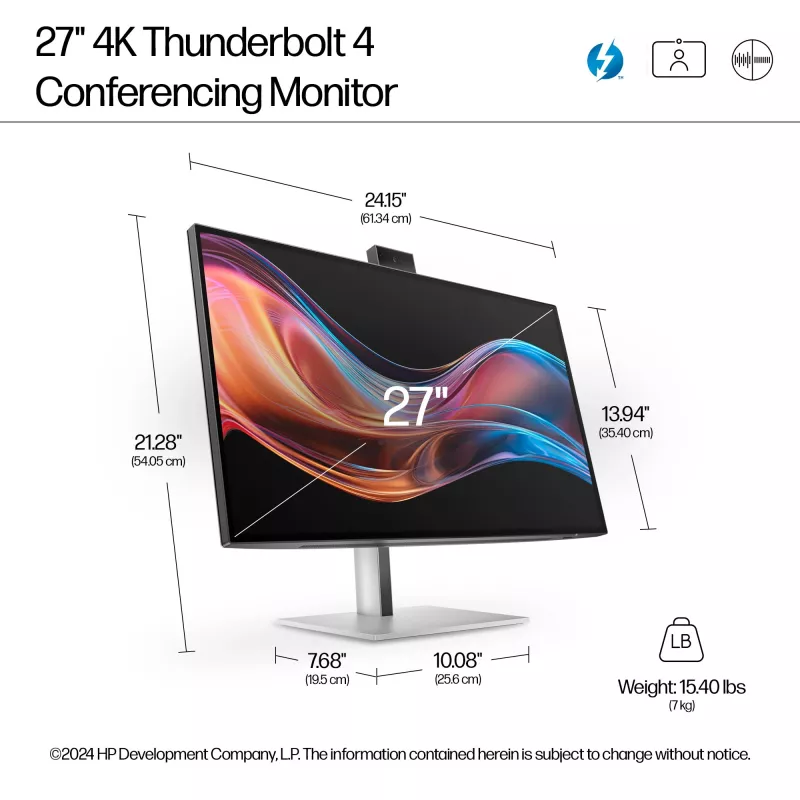 HP Series 7 Pro 27 Zoll 4K Konferenzmonitor - 727pm