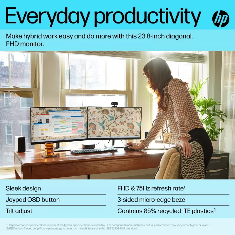 Monitor HP P24v G5 23,8 Zoll Full HD LCD 1920x1080