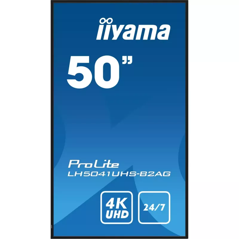 iiyama LH5041UHS-B2AG Signage Display Digitaler Werbebildschirm Flachbildschirm 127 cm (50 Zoll) LCD 500 cd/m² 4K Ultra HD Schwarz 24/7