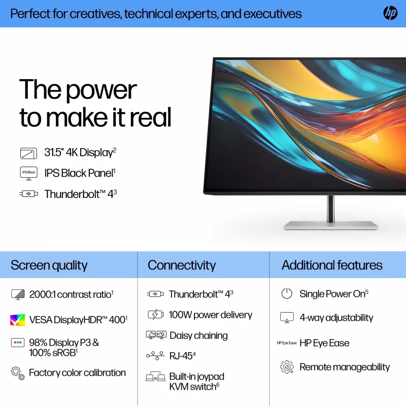 HP Series 7 Pro 31,5 Zoll 4K Thunderbolt 4 Monitor - 732pk
