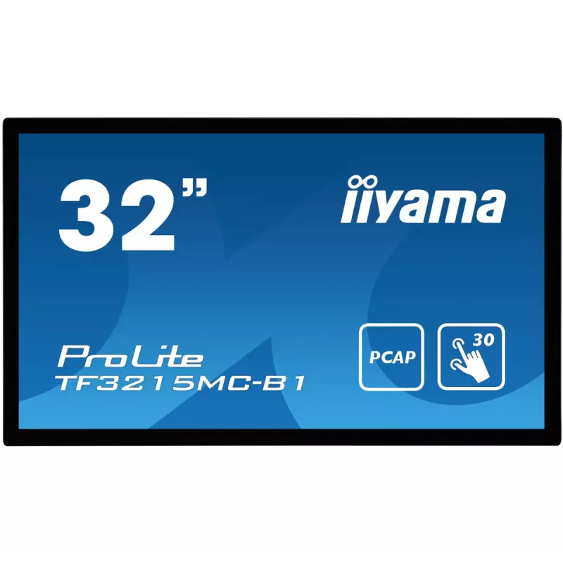 iiyama ProLite TF3215MC-B2 Computer-Monitor 80 cm (31,5 Zoll) 1920 x 1080 Pixel Full HD LED Touchscreen Kiosk Schwarz