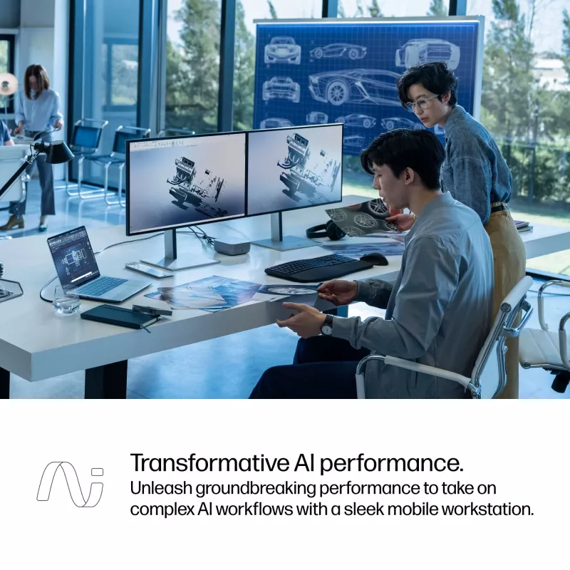HP ZBook Ultra G1a Copilot+ PC AMD Ryzen AI Max PRO 390 35,6 cm (14 Zoll) WUXGA 32 GB LPDDR5x-SDRAM Wi-Fi 7 (802.11be) Windows 11 Pro AI Workstation, AI PC Silber