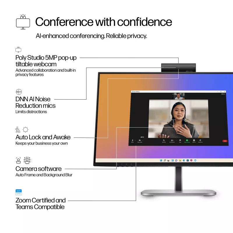 HP Series 5 Pro 23,8 Zoll FHD USB-C Konferenzmonitor - 524pm