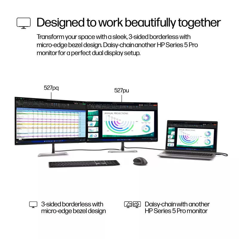 HP Series 5 Pro 27 Zoll QHD USB-C Monitor LCD 2560 x 1440