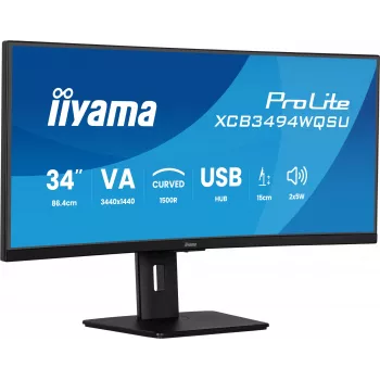 iiyama ProLite XCB3494WQSU-B1 Computer Monitor 86,4 cm (34 Zoll) 3440 x 1440 Pixel UltraWide Quad HD LED Schwarz