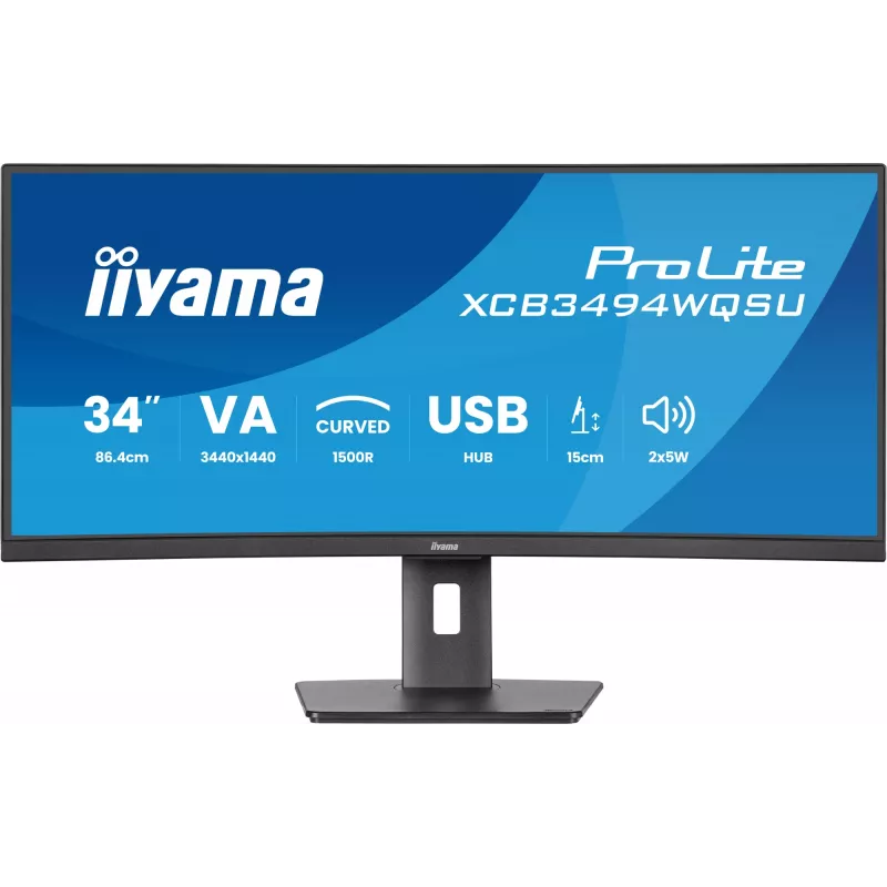 iiyama ProLite XCB3494WQSU-B1 Computer Monitor 86,4 cm (34 Zoll) 3440 x 1440 Pixel UltraWide Quad HD LED Schwarz