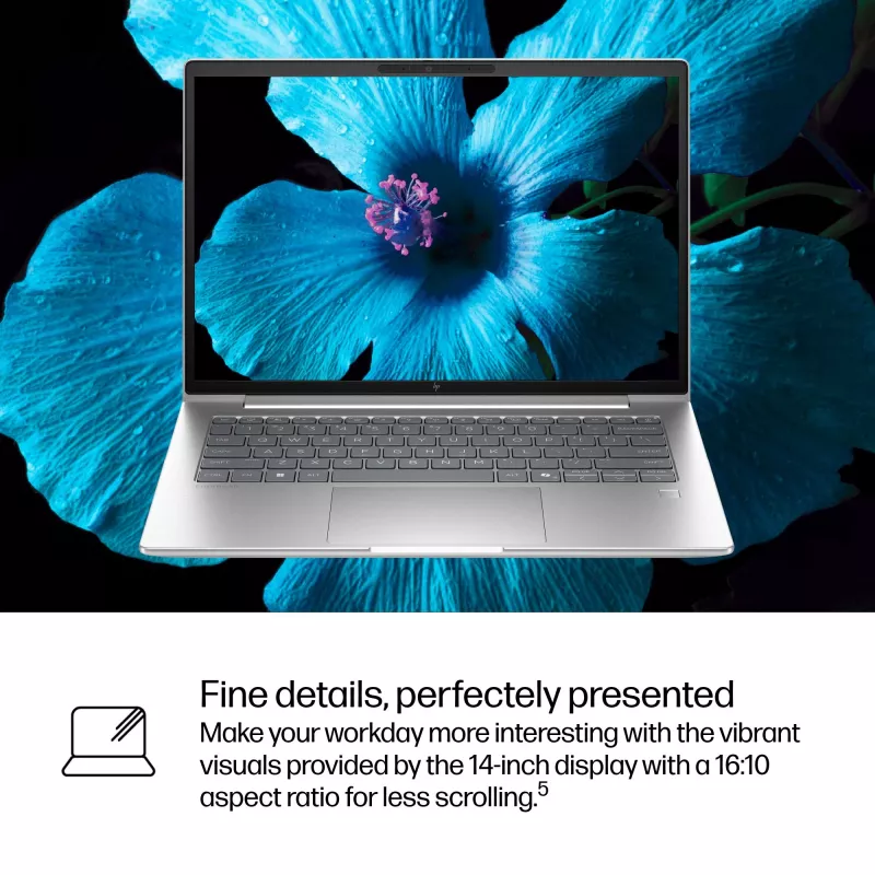 HP EliteBook 6 G1i AI Intel Core Ultra 7 255U Laptop 35,6 cm (14 Zoll) WUXGA 32 GB DDR5-SDRAM Wi-Fi 7 (802.11be) Windows 11 Pro AI PC Silber