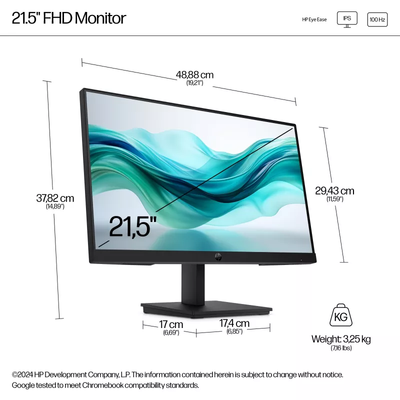 Monitor HP Series 3 Pro 21.5 Zoll FHD LCD 1920 x 1080